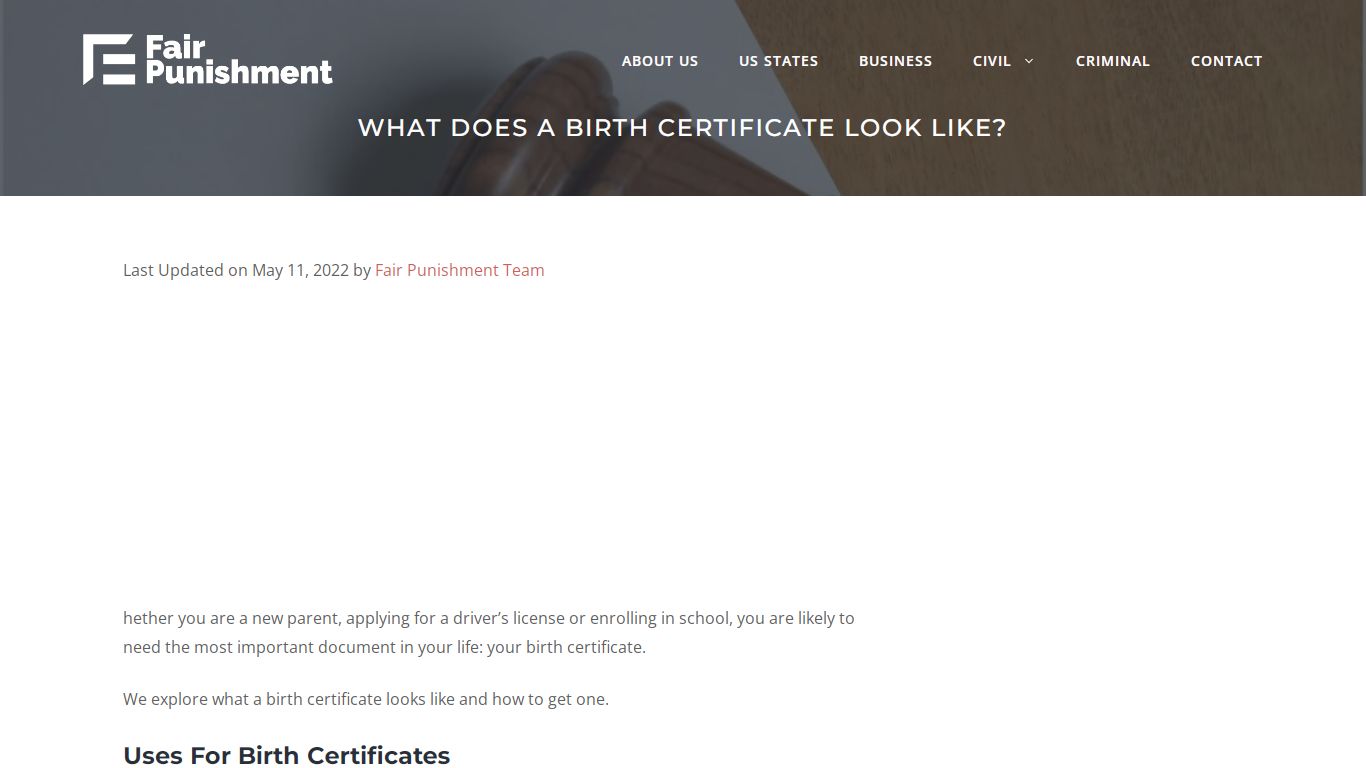 What Does A Birth Certificate Look Like? - Fair Punishment